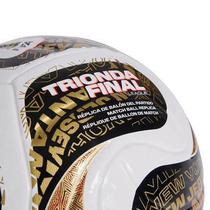 adidas Unisex Adult World Cup Final Ball, White/Black/Metallic Gold, 5