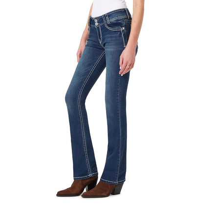 WallFlower Women's Plus-Size InstaStretch Curvy Bootcut Jeans, Chrystie, 24