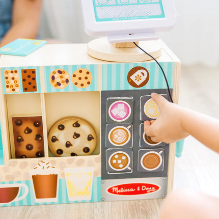 Melissa & Doug Cafetería de Juguete de Madera Barista | Juguete de Madera para Niños | Juego de Roles | Juguete Montessori | 3+ | Regalo para Niños o Niñas - Certificado FSC