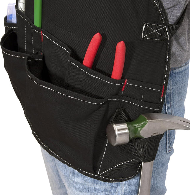 Dickies 16-Pocket Workshop Bib Apron, Durable Canvas Construction, Reinforced Edges, Adjustable Belt, Black