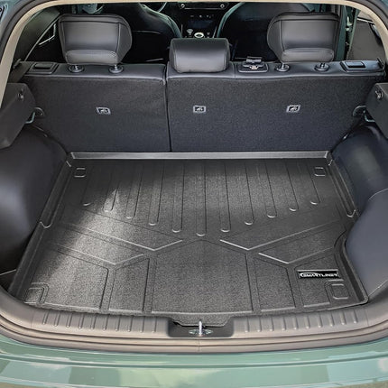 SMARTLINER Alfombrilla de carga negra para todo tipo de clima, ajuste personalizado detrás de la segunda fila, compatible con Kia NIRO EV y PHEV 2023-2024 (se adapta a modelos eléctricos e híbridos enchufables)