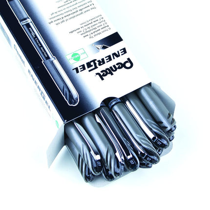 Pentel Energel BL27-A Roller Ball Pen (Medium) - Black (Pack of 12 pens)