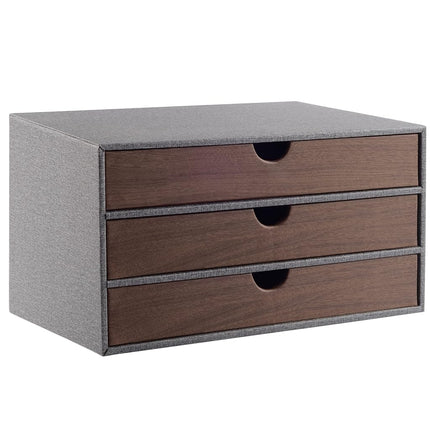 RHCSZ Cloth-effect Faux Leather Desk Organizer Fil