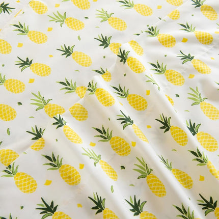 Elegant Comfort Luxury Soft Bed Sheets Pineapple Pattern - 1500 Premium Hotel Quality Microfiber Softness Wrinkle and Fade Resistant (6-Piece) Bedding Set, Full, Pineapple