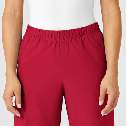 WonderWink Multi-Cargo Pant, Red, X-Small