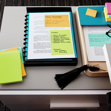 Post-it, 76x127 mm, 5 Blocs, Les Notes Adhésives Préférées des Américains, Collection Fantaisie Florale, Couleurs Vives, Se Décollent Proprement, Recyclables (635-5AU)