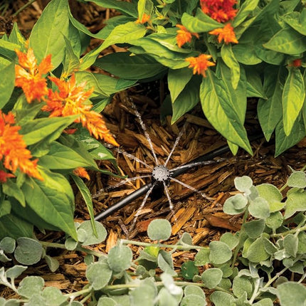 Rain Bird ILB4PKSX Drip Irrigation Pressure Compensating In-Line Bubbler on Stake, 360° Full Circle Pattern, 4-Pack