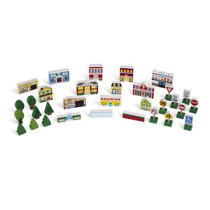 Melissa & Doug Wooden Town Play Set (Frustration-F