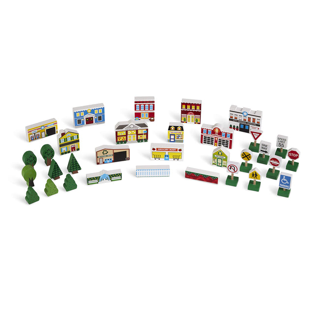 Melissa & Doug Wooden Town Play Set (Frustration-F