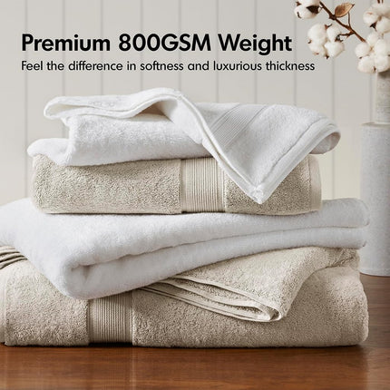 Madison Park 800GSM 100% Cotton Luxurious Bath Towel Set, Natural, Multi-Sizes