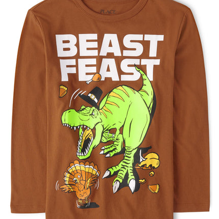 The Children's Place Boys' Thankful Graphic Long S