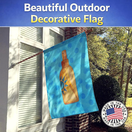 Caroline's Treasures BB8261CHF Message in a Bottle Blue Polkadot Flag Canvas House Size, Large, multicolor