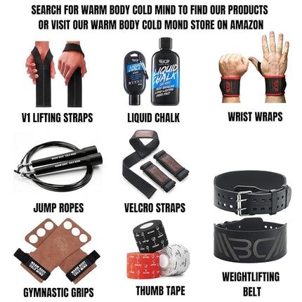 WARM BODY COLD MIND Premium Weightlifting Thumb Tape - Hook Grip Tape for Powerlifting, Cross Training, Gym Tape, Workout, Weight Lifting Tape, Athletic Finger Wrap