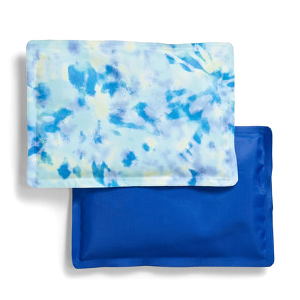 Fit & Fresh Cool Coolers 2 Pack Soft Ice, Flexible Stretch Nylon Reusable Ice Packs for Lunch Boxes & Coolers, Aqua Tye Dye