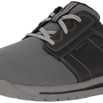 Rockport Hommes Randle Plain Toe Oxford, Noir/Gris, 7.5 M US