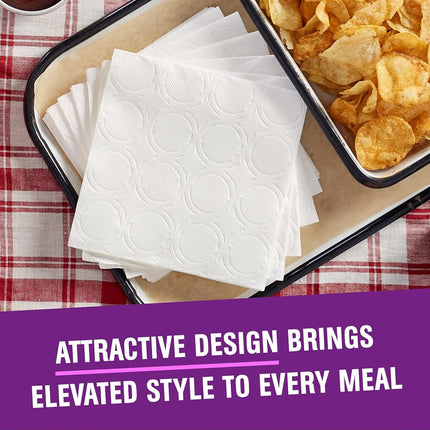 Vanity Fair Everyday Extra Absorbent Premium Paper Napkin, 80 Count, Dinner Napkin for Messy Meals