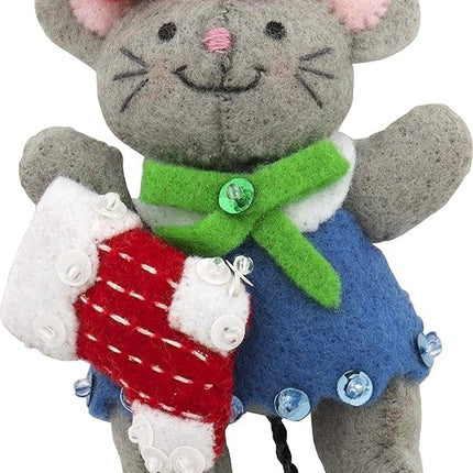 Bucilla 89288E Felt Applique Christmas Ornament Kit, Night Before Christmas, Set of 6