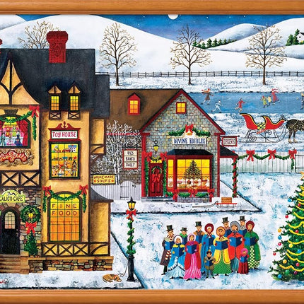 MasterPieces Seasonal Holiday Jigsaw Puzzle, Main Street Carolers, Singing, Featuring Art by Art Poulin, 1000 Pieces