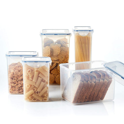 (Pack of 4) LOCK & LOCK Airtight Rectangular Tall Food Storage Container 60.87-oz / 7.61-cup