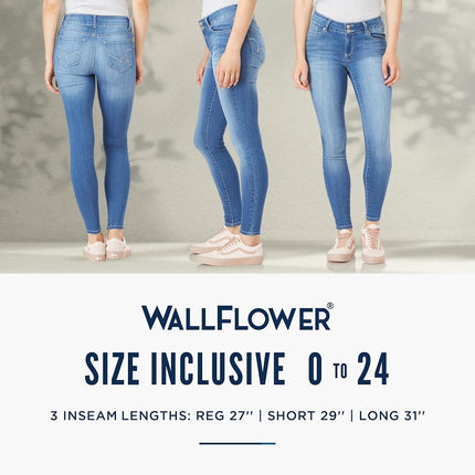 WallFlower Women's InstaSoft Ultra Fit Skinny Jeans, Florence, 20 Plus
