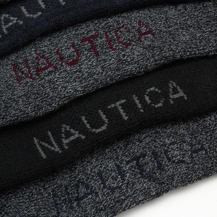 Calcetines de tripulación cómodos y livianos para hombre Nautica (paquete de 10), negro/gris, 6-12.5