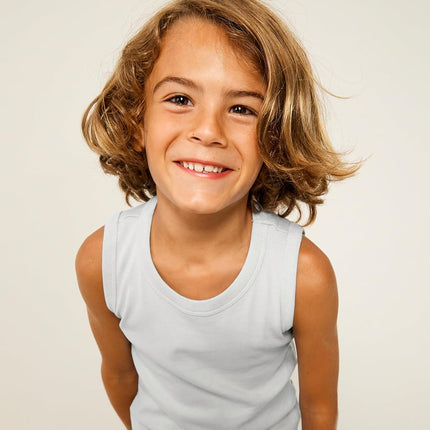 HonestBaby Camisetas sin mangas de algodón 100% orgánico unisex para bebés y niños pequeños, a rayas Drifting Sage, 0-3 meses