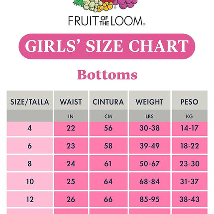 Fruit of the Loom Girls' 360 Stretch Modal Underwear, Hipster - 6 Pack - Assorted, 8