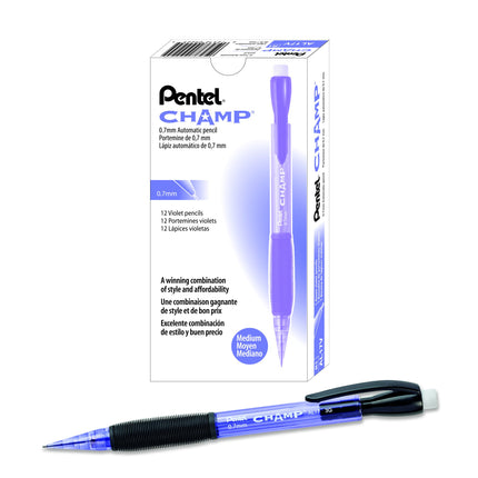 Pentel CHAMP Mechanical Pencil, (0.7mm), Violet Ba