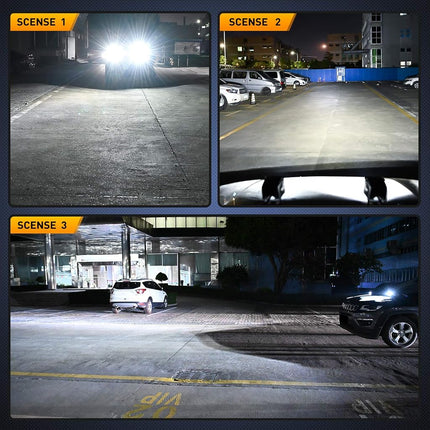 Nilight 2PCS 3Inch 42W LED Cubes Upgraded Spot Flood Combo Beam Square LED Pod Light Driving Fog Light for Offroad Pickup Trucks Jeep ATV UTV SUV (14025C-B)
