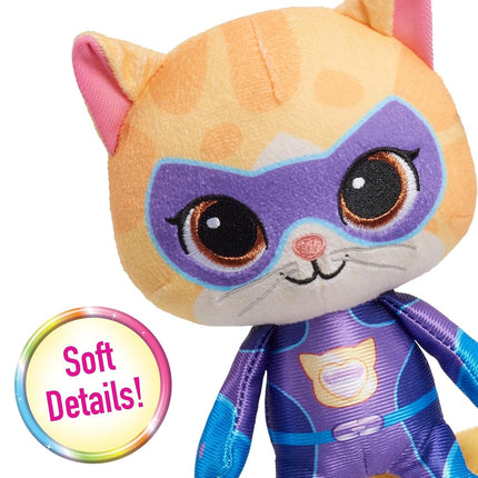 Just Play Disney Junior SuperKitties Peluche Pequeño de 7 Pulgadas, Sparks, Gatito, Juguetes para Niños de 2 Años en Adelante