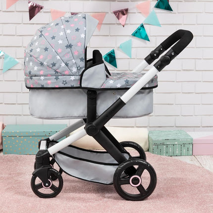 Bayer Baby Dolls Pram XEO, Convertible Doll Pushchair, 46cm Dolls