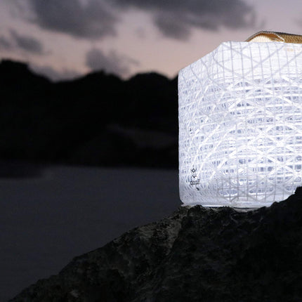 Solight Design Outdoor Solar-Powered Light, Inflatable LED Lantern - Waterproof, Compact, Portable - SolarPuff PET Warm White