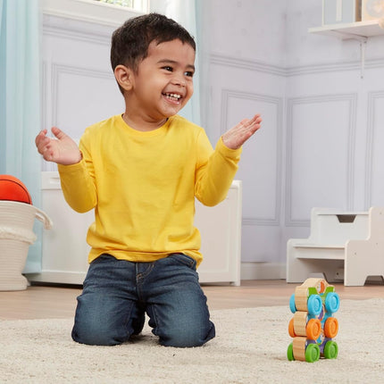Melissa & Doug First Play Wooden Animal Stacking Cars (Baby & Toddler Developmental Toy, 3 Pieces)