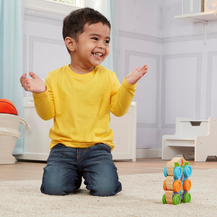 Melissa & Doug Premiers jeux - Voitures empilables en bois animaux (jouet de développement pour bébés et tout-petilles, 3 pièces)