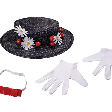 Disguise Women's Mary Poppins Accessory Kit - Adult, Black, One Size Adult