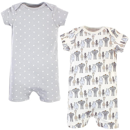 Grenouillères en coton unisexe Hudson Baby, lot de 2 Royal Safari, 18-24 mois