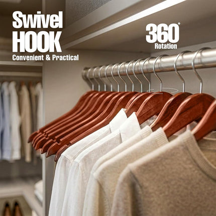 Utopia Home Wooden Hangers 20 Pack – Slim Suit Hangers Cherry