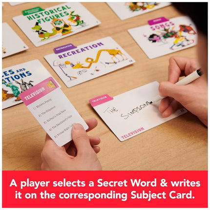 Spin Master Games Subjective - Un juego de preguntas de personalidad para una noche de juegos familiar divertida, para niños y adultos a partir de 10 años, juegos para campamento y de palabras
