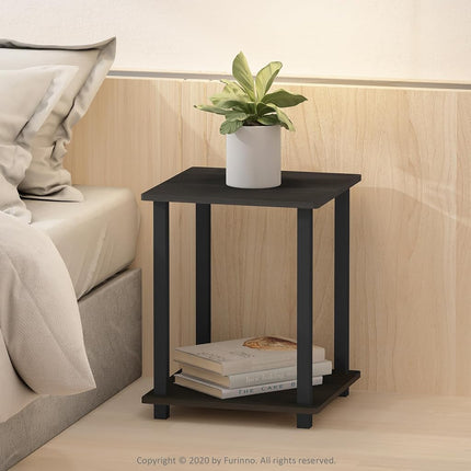 Furinno SIMPLISTIC Set of 2, 2-Tier Side Table, Espresso