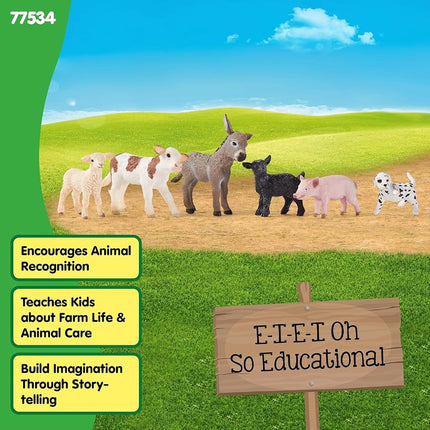 Schleich Farm World - 6Pc Baby Farm Animal Playset - Kids 3+ | 77534