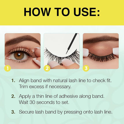 Ardell Active Lash - Speedy, False Eyelashes, Water-Resistant, Lightweight, Strip Lashes, 4 Pairs, 1-Pack