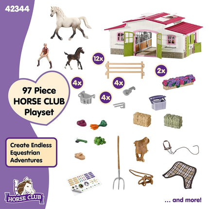 Schleich Horse Club - 97Pc Riding Center With Rider And Horses | 42344