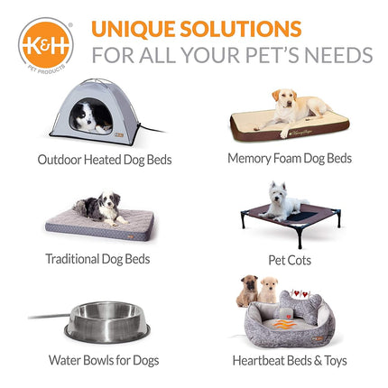 K&H Manufacturing Self-Warming Pet Crate Pad, 14-Inch by 22-Inch, Gray