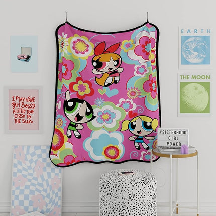 Franco Ropa de Cama Power Puff Girls, Manta de Micro Raschel Súper Suave, 46 x 60 pulg., (Producto Oficialmente Licenciado de Power Puff Girls) Coleccionables