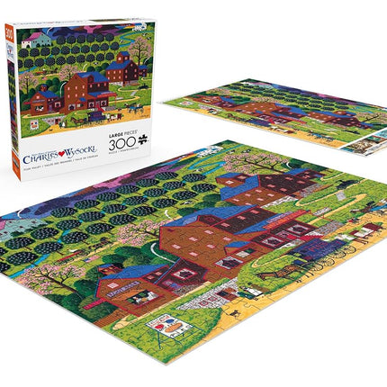 Buffalo Games - Charles Wysocki - Plum Valley - 300 Large Piece Jigsaw Puzzle for Adults - Challenging Puzzle Perfect for Game Nights