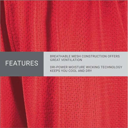 Russell Athletic Men's 9" Mesh Short, True Red, Small