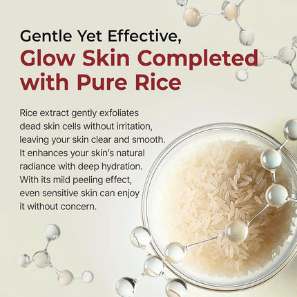 Dr.Melaxin Peel Shot Glow White Rice Peeling Ampoule 80ml, Dead Skin Gentle Exfoliating Ampoule with Rice Water Extract, AHA BHA, Niacinamide, Daily Skin Texture Care, All Skin Types, Korean Skincare