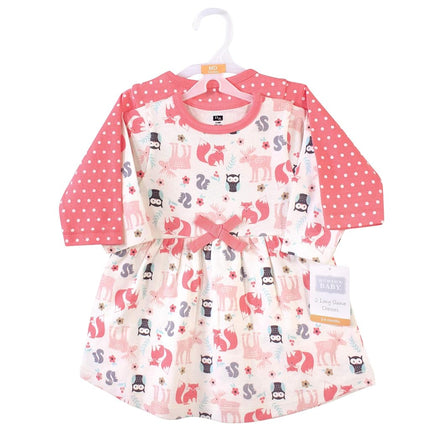 Hudson Baby Baby Girls' Cotton Dresses, Forest, 2T