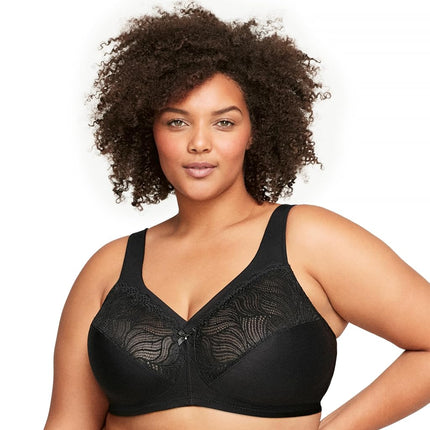 Glamorise MagicLift Natural Shape Support Wirefree Bra 1010 (Women's & Women's Plus) Black
