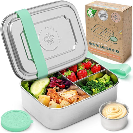 Everusely - Bento Box - Green, 37oz / 1.1 L - Stai